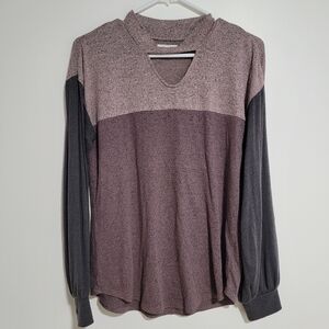 Maurices Colorblock Sweater Size Small Purple